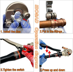 Hydraulic Copper Pipe Tube Ring Fittings Crimping Tool for F877 and F1807 Pex