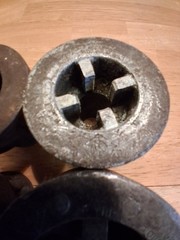 TOLEDO PIPE THREADER DIES (4 Pcs) 1/8 in &ndash; 1/4 in &ndash; 3/8 in &ndash; 1/2 in USA