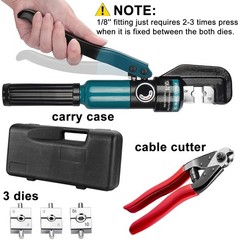 Steel DN Mate Hydraulic Crimping Tool/Hydraulic DC02, Silver With Cutter