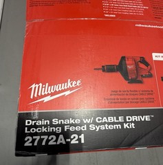 M18 FUEL 18-Volt Lithium-Iron Cordless Plumbing Drain Snake Auger Kit &ndash; NIB