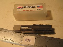 1 pc 1/2-14 PTF 4F Regal Taper Pipe Tap SAE Short Proj 0518S36CT New (838)