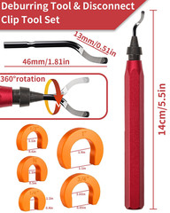 12 Pcs 1/4-1 Inch Depth Gauge and Pipe Deburring Tool, Removal Tools Set