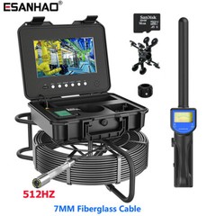 98ft Drain Sewer Camera with 512HZ Locator Pipe Inspection Camera 10.1&Prime; Monitor