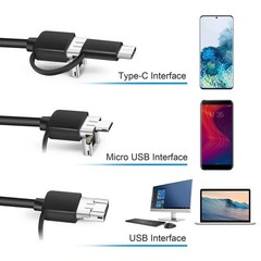 Pipe Inspection Camera Endoscope Video Sewer Drain Cleaner Waterproof Snake USB