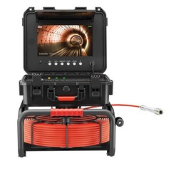 50m Pipe Inspection Camera 512hz Self-leveling Sewer Camera w/ Meter Counter 10&Prime;