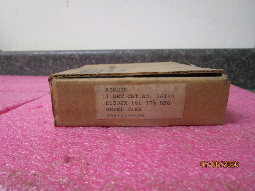 NEW Ridgid D1502X 161 37 1/2&Prime; DEG Bevel Dies &ndash; Set of (5) &ndash; 38170 &ndash; 492-037-146