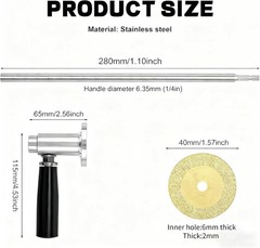 Inside Pipe Cutter for PVC Pipe Cutter, with Handle and 4 Diamond Grit Cutting W