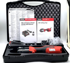 RIDGID RP115 Mini Press Tool Kit W/1/2&Prime;+3/4&Prime; Fittings+12V Li-Ion Bat (EL1134976)