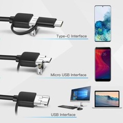 Pipe Inspection Camera Endoscope Video Sewer Drain Cleaner Waterproof Snake USB