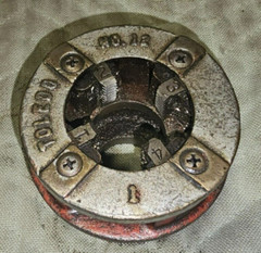 Toledo No. 12 1&Prime; Drop Head Pipe Threading Die Head