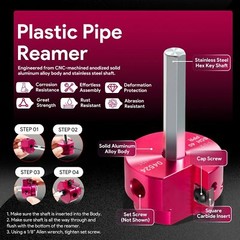 1.5&Prime; PVC Pipe Reamer PPR150 &ndash; 3/8-Inch Hex Shaft, Fit into Standard 1/2&Prime; Drills