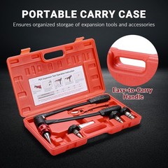 Yescom PEX Expansion Tool Kit 1/2&Prime; 3/4&Prime; 1&Prime; Auto Rotation Heads Tube Expander