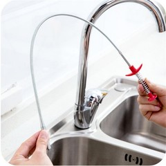 Flexible Drain Clog Remover Tool Spring Pipe Dredging Sewer Hair Grabber Tool