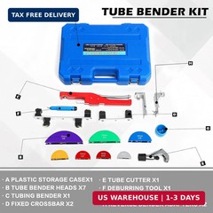 Tube Bender Kit, for 1/4&Prime;-7/8&Prime; O.D. 90&deg; Forward/Reverse Bending Ratcheting Tubin