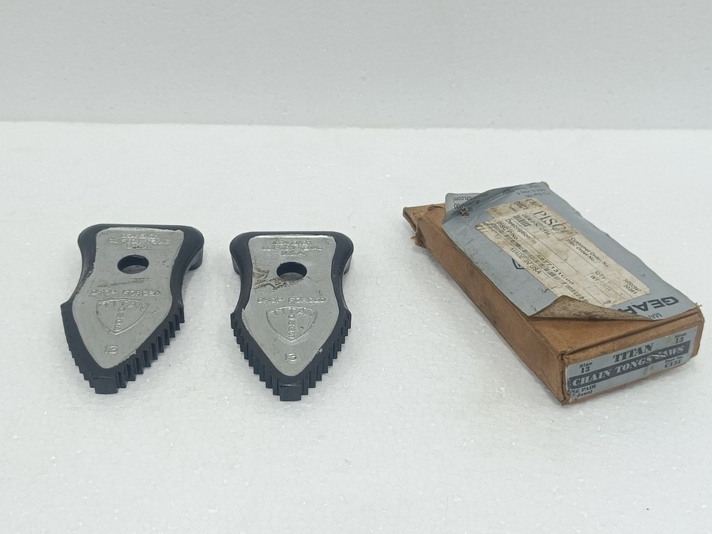 TITAN CHAIN TONGS JAWS SIZE 13 PART NO C131 REPLACEMENT JAW PAIR GEARENCH USA