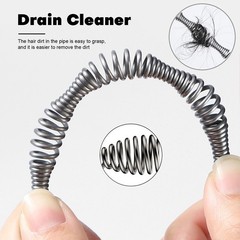 33 Ft Drain Flexible Auger Plumbing Pipe Snake Clog Remover for Kitchen Bathroom