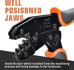 IWISS iCrimp Ratchet Crimping Tool Set with 5 Jaws for Insulated/Non-Insulated T