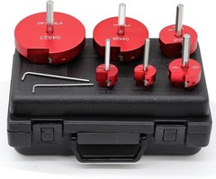 PVC Pipe Reamer 6 Piece Plastic Pipe Fitting Saver Kit 1/2in Drill Heads 3/4-4in