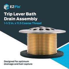 Trip Lever Chrome Plated Brass Bath Drain Assembly with Drain Washer, 1-1/2 Inch