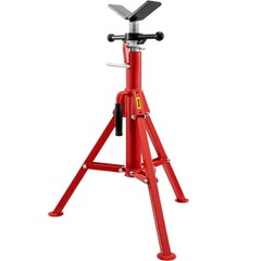 V Head Pipe Stand 1/8-12 inch Capacity, Adjustable Height 28-52 inch, Pipe Stand