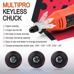GOXAWEE Rotary Tool Kit with Keyless Drill Chuck and Flex Shaft, Variable Spe&hellip;