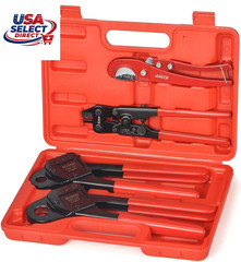 IWS-1807CN PEX Crimping Tool Kit with PEX Crimpers, PEX Tubing Cutter, Copper Ri