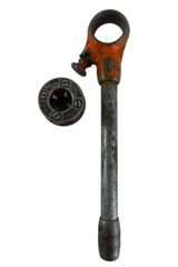 Ridgid No 00-R Ratcheting Pipe Threader & 1/2&Prime; Die Head Reamer with 12&Prime; Handle