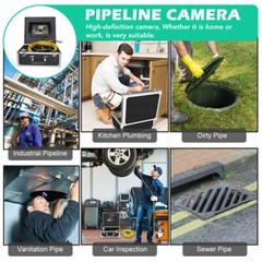30M Drain Sewer Camera Pipe Inspection Camera with Meter Counter DVR 9&Prime; Monitor