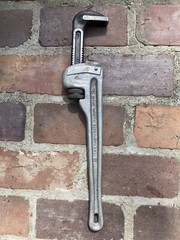 RIDGID 818 ALUMINUM H.D. 18&Prime; LIGHT WEIGHT PIPE WRENCH NICE CLEAN
