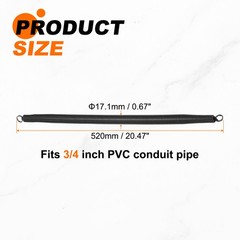 Spring Tube Bender, 17.1mm OD 520mm Long Bender Pipe Bender Black