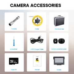 17MM Handheld Drain Sewer Camera Pipe Inspection Camera 4.3&Prime; DVD Monitor 30M