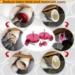 PVC Pipe Reamer Plastic PVC Pipe Fitting Saver Kit 1/2&Prime; Drills PVC Socket Saver