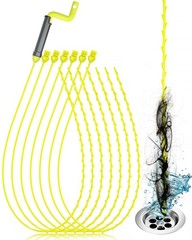 35inch Drain Clog Remover, Cleaner Hair lemon green+cool gray
