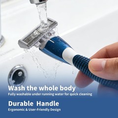 6-Blade Manual Razor for Men with Lubricating Strip, 1 Ergonomic Non-Slip Han&hellip;