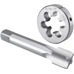 15/16&Prime;-24 UNS Tap and Die Set, 15/16 x 24 UNS Machine Thread Tap and Round Di
