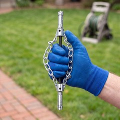 2 Piece Heavy Duty Chain Knocker Drain Cleaner, Multi-Purpose PVC Flex Shaft &hellip;