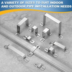 12pcs Square Pipe Clamp, 20x40mm U Shaped Tube Strap Clamp