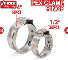 KIT-1096D PEX Clamp Tool Kit for 3/8 to 1 Inch PEX Cinch Clamps, with 20Pcs 1/2