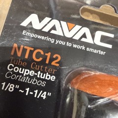 NAVAC NTC12 Tube Cutter, 1/8 to 1-1/4 in.