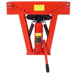 12 Ton Pipe Bender Manual Hydraulic Piping Bending Exhaust Tube Fabric w/6 Dies