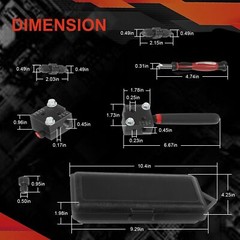 Flaring Tool for Creating Single or Double Flares on 3/16&Prime; 4.75mm 1/4&Prime; Tubing.