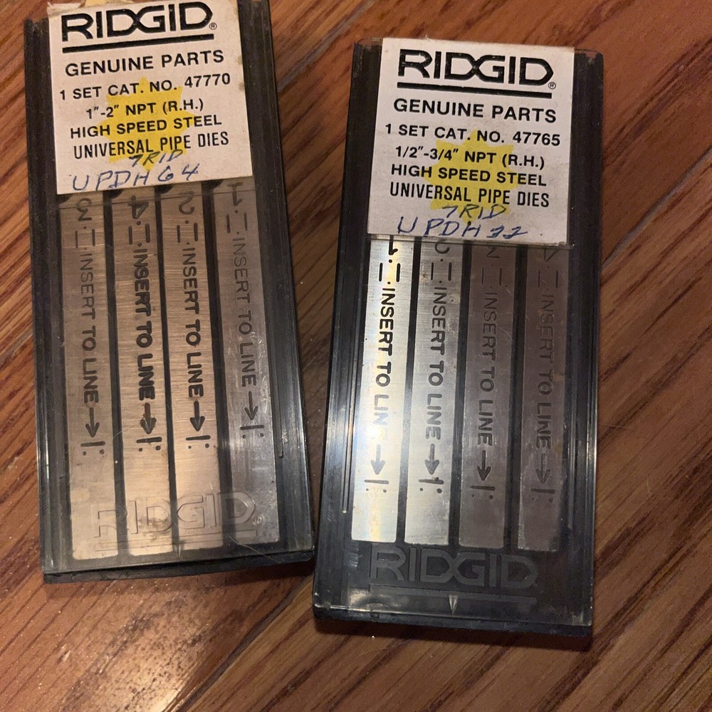 Rigid 47770 & 47765 pipe die teeth cutters 1/2-3/4 And 1-2 &ldquo;