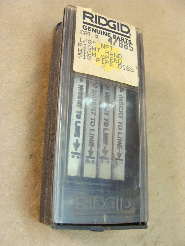 NEW NOS RIDGID 47885 1/8&Prime; NPT RH HS 515 pipe dies die set