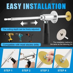 Inside Pipe Cutter for Pvc Pipe with Handle and Diamond Grit Cutting Wheel, 7..
