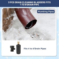 Theclouds Drain Bladder Kit Drain Cleaning Bladder Water Stop Valve Faucet
