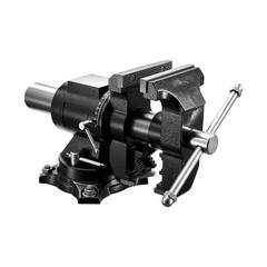 Heavy Duty Bench Vise, 5.5&Prime; Jaw Width, Double Swivel Rotating Multi &ndash; Purpose