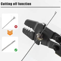 Wire Rope Swager 2-in-1 Crimping Tool & Cutter for Fishing Lines up to 2.2mm, Li