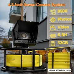 ESANHAO Sewer Camera 100ft Drain Pipe Camera Plumbing Snake