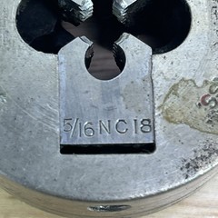 GTD Greenfield Die Little Giant 5/16&Prime; 18 NC Insert Collet Adjustable Pipe Dies