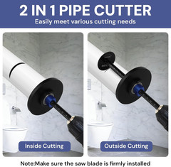 PVC Pipe Internal Cutter Set &ndash; 360&deg; Rotating Cutter, Adjustable Depth Gauge, 5 H